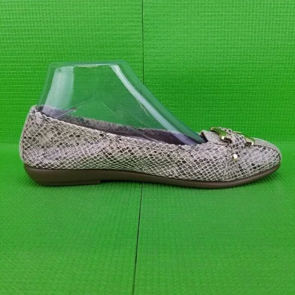 ✅Aerosoles Sherbet Faux Snake-Skin Ballet Flats Women's 9M Slip On Shoes - Picture 5 of 16